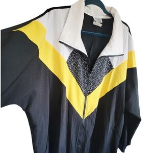 Susan Christopher Track Jacket Full Zip Color Block Y2K Vintage 2X Colorblock